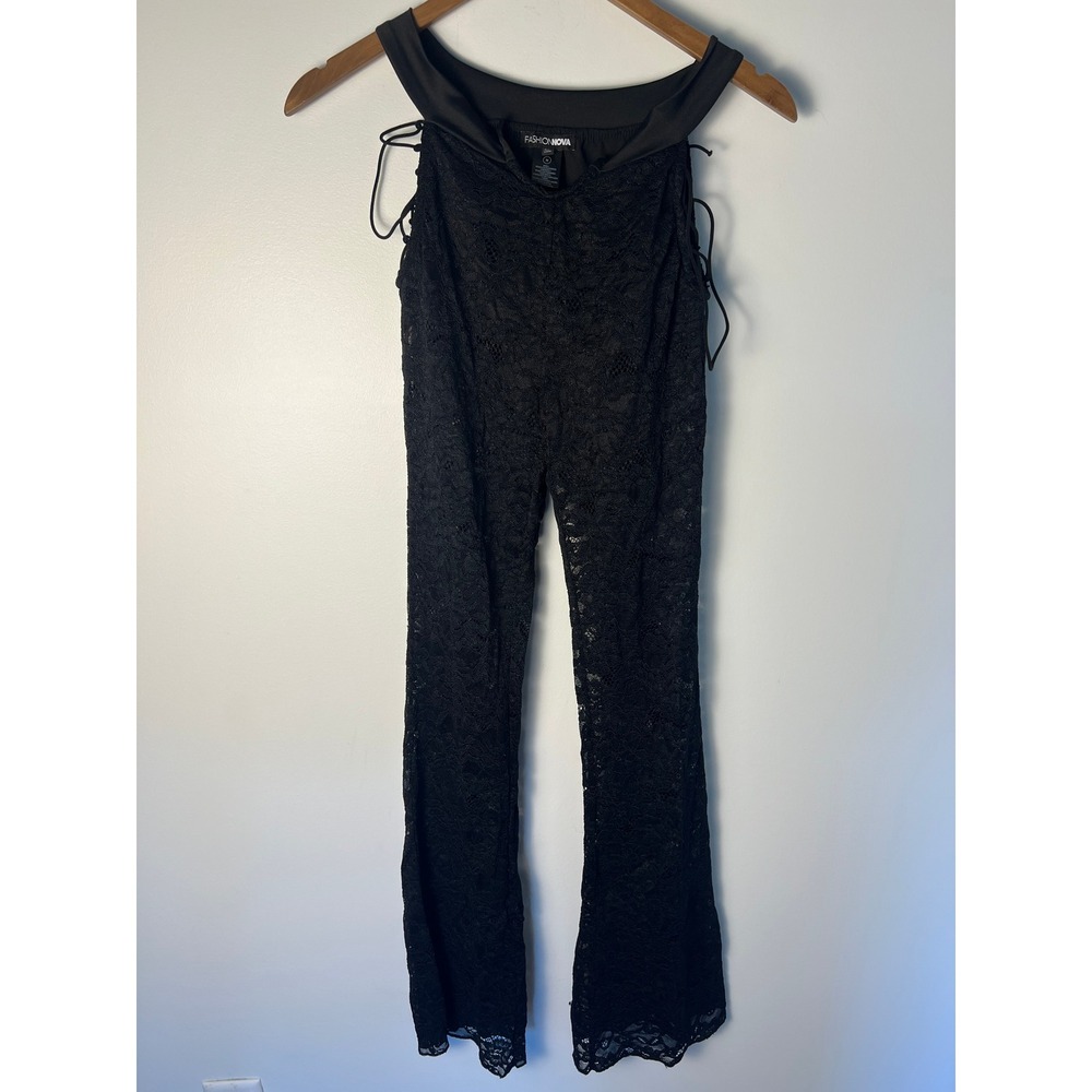 Fashion Nova M Pants Gothic Laceup Side Black Vampire Witchy Emo Grunge Y2K Punk